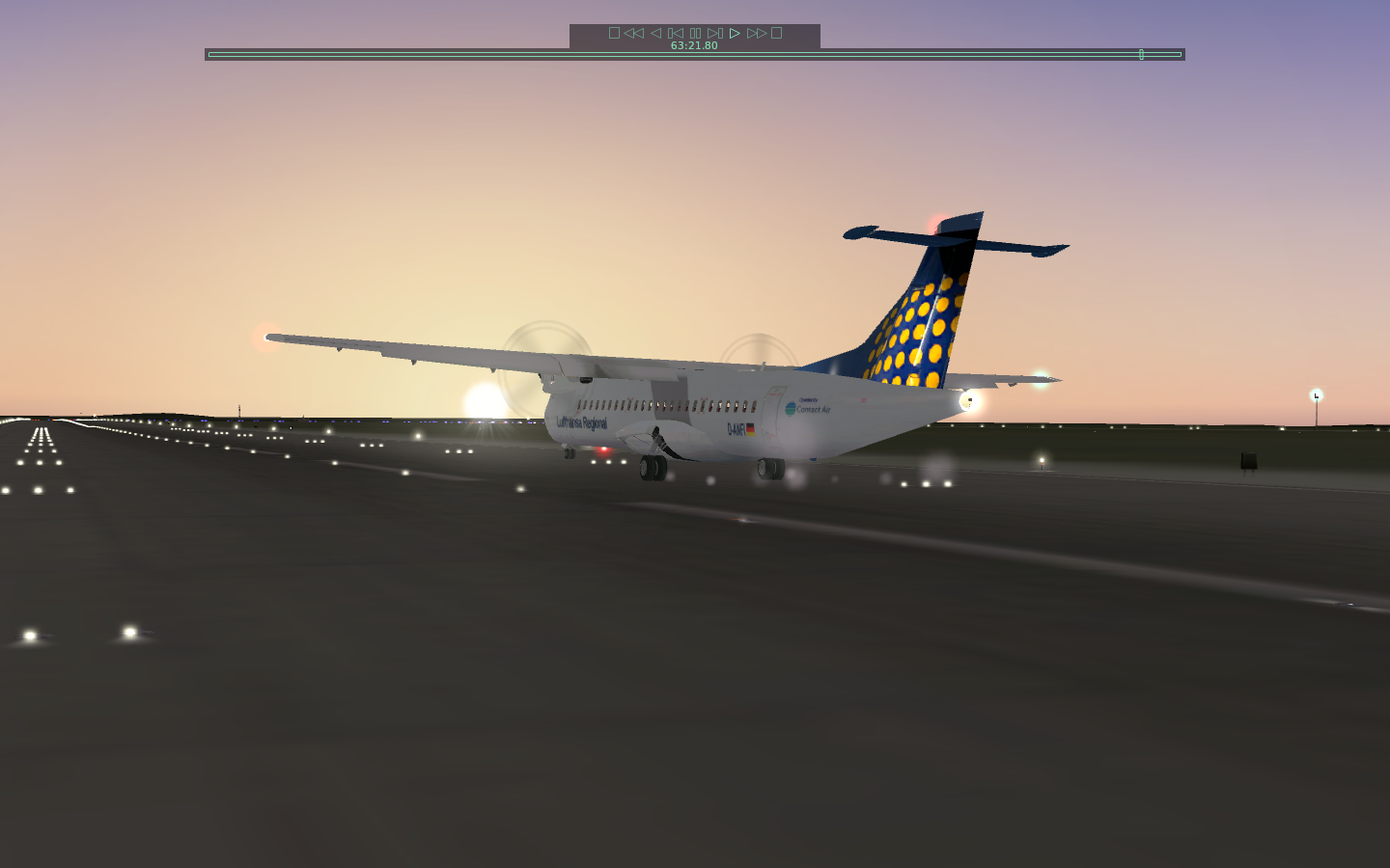 ATR 500 touching down in EDDL
